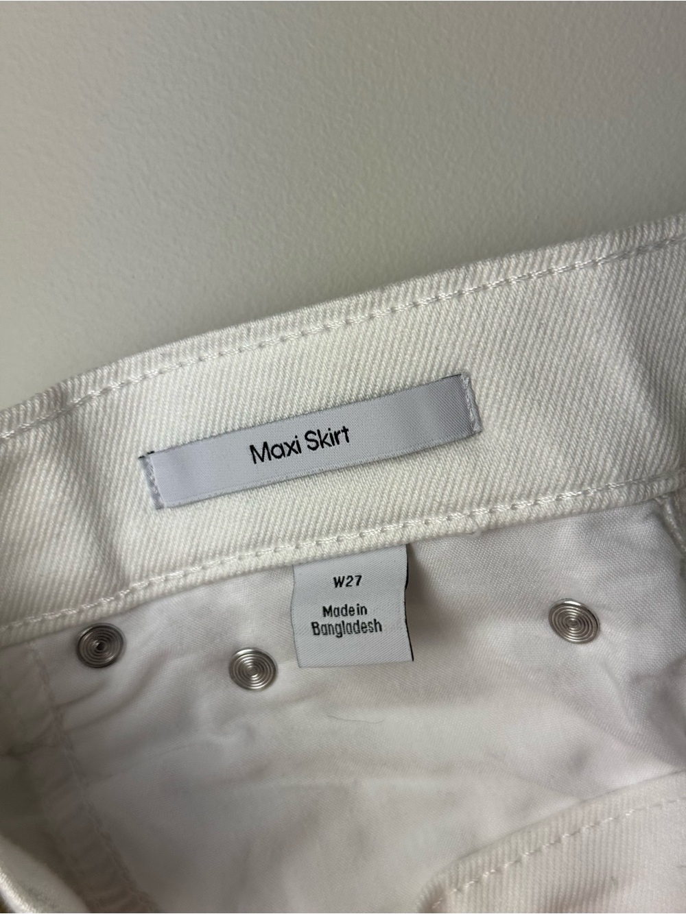 Calvin Klein White Denim Maxi Skirt - Picture 5 of 6